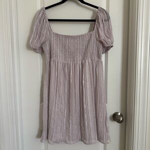 Altar'd State Lilac Smocked Dress, XL